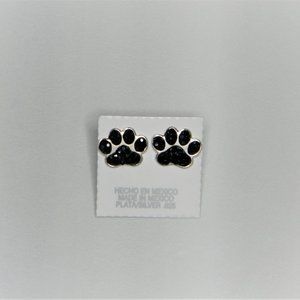 Silver(925) Dog Paw Earrings Studs